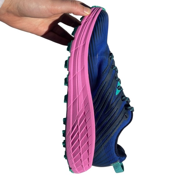 Hoka Speedgoat 4 shoes trail running athletic blue pink women’s 7 - Picture 7 of 10